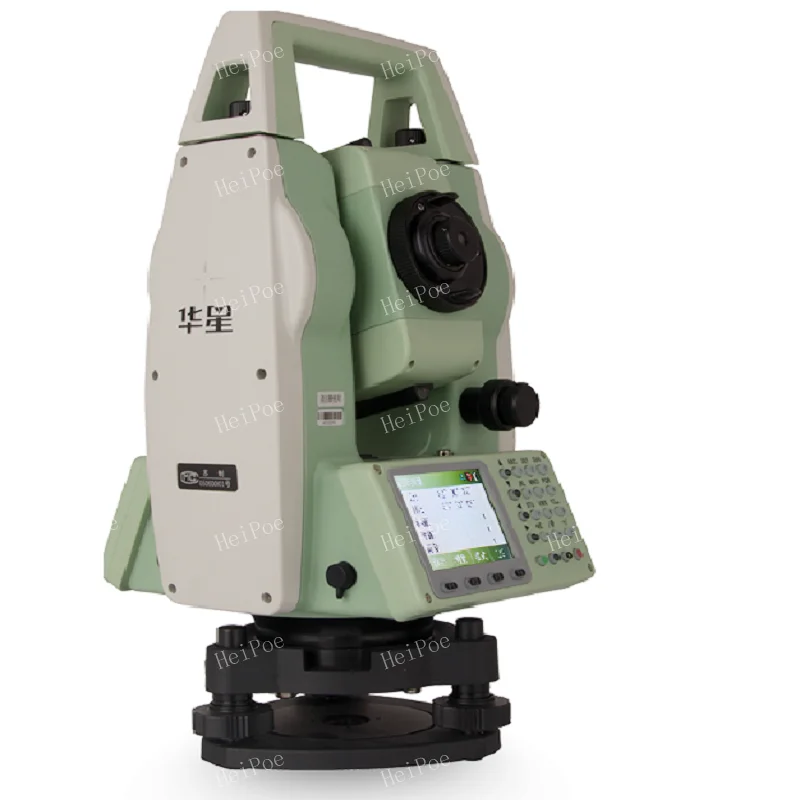محطة إجمالية عالية الهدف HTS-520L8 للمعدات البصرية بطول 800 متر بدون عاكس مع شاشة ملونة وبلوتوث