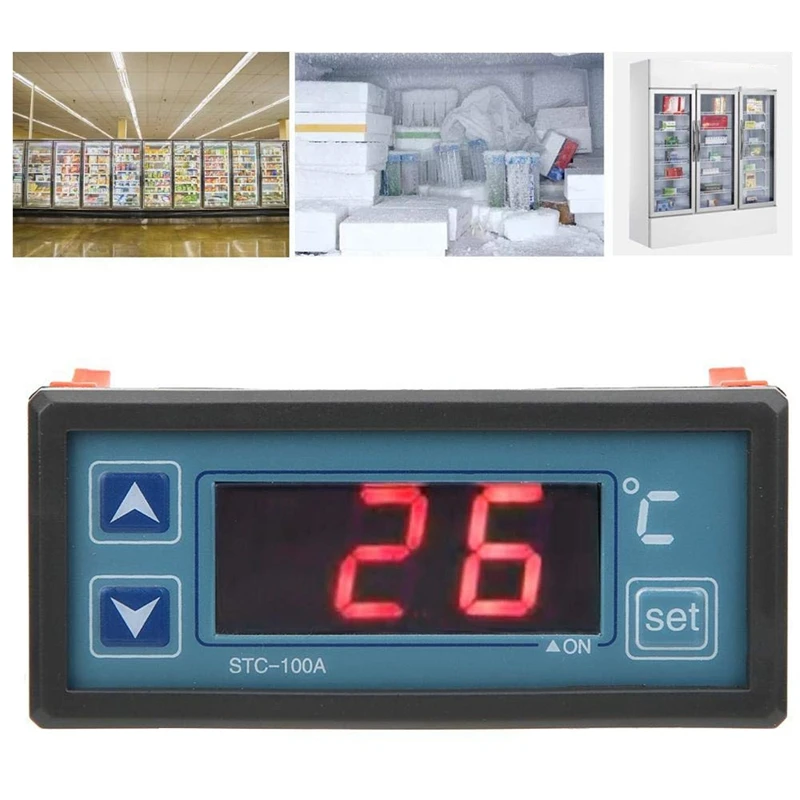 STC-100A Temperature Controller Cool Heat Refrigerator Thermostat Regulator Thermoregulator Thermocouple Sensor,AC 220V