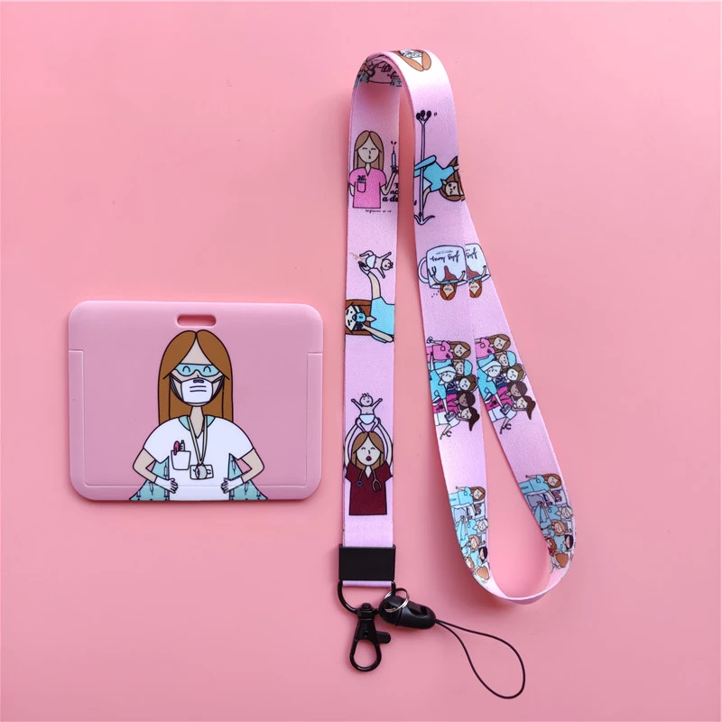Arzt, Krankenschwester, horizontale Damen-Lanyards, Ausweishalter, Ausweishalter, zum Aufhängen von Seil, Lanyard, amüsantes Kartenetui, einziehbarer Clip – Detail 28