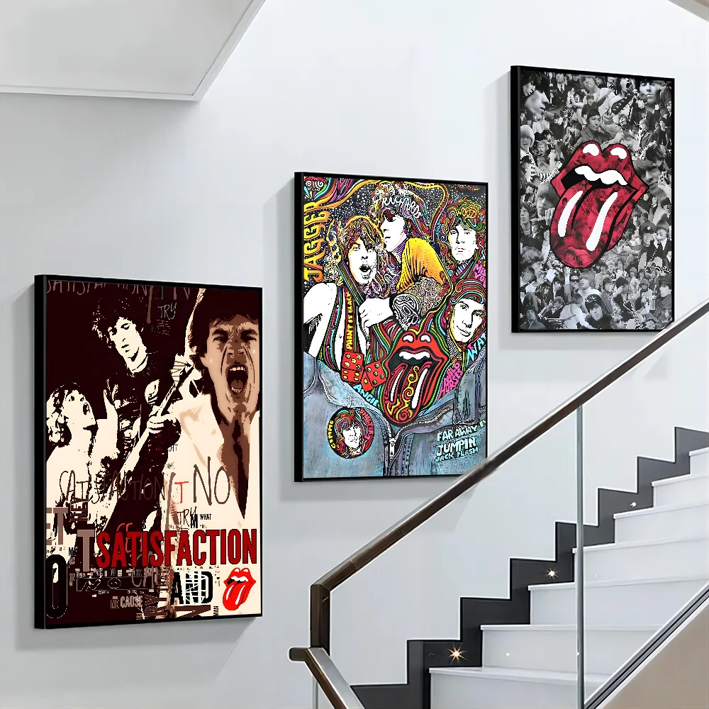 Rock T-The Rolling Stones Poster Paper Print Home Living Room Bedroom Entrance Bar Cafe Art Painting Decoration