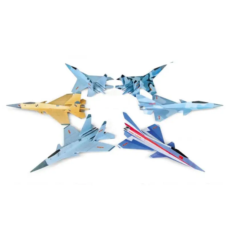 手投げサーフィン紙飛行機モデル Jian0 Jian20 Su27 戦闘機静的モデル子供のための教育ツール