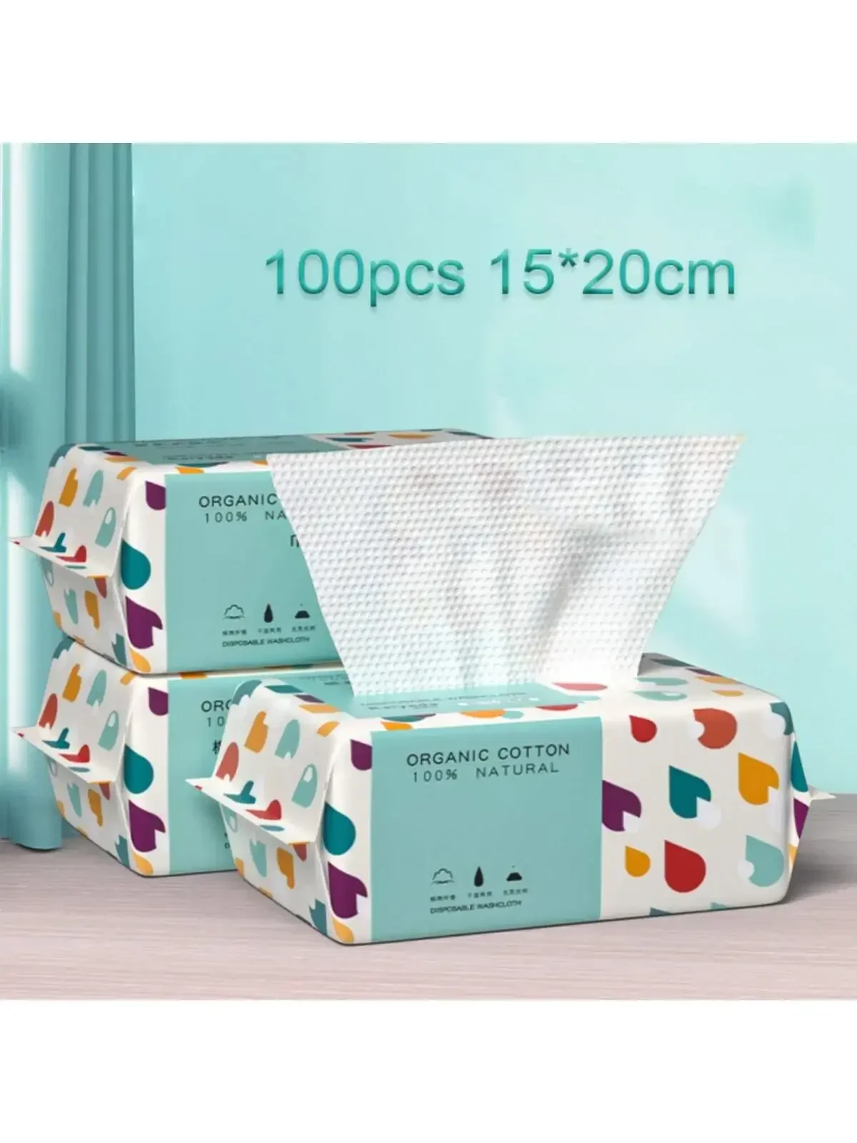 Disposable Face Towel,2 Pack 200 Count Ultra Soft Thick Wash Cloths for Adults and Baby,  Dry Wipes for Washing and Drying