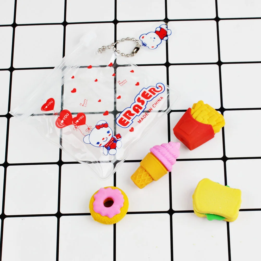 

4pcs Cartoon Food Creative Stationery Gift For Students School Supplies Classroom Rewards Novelty Pencil School