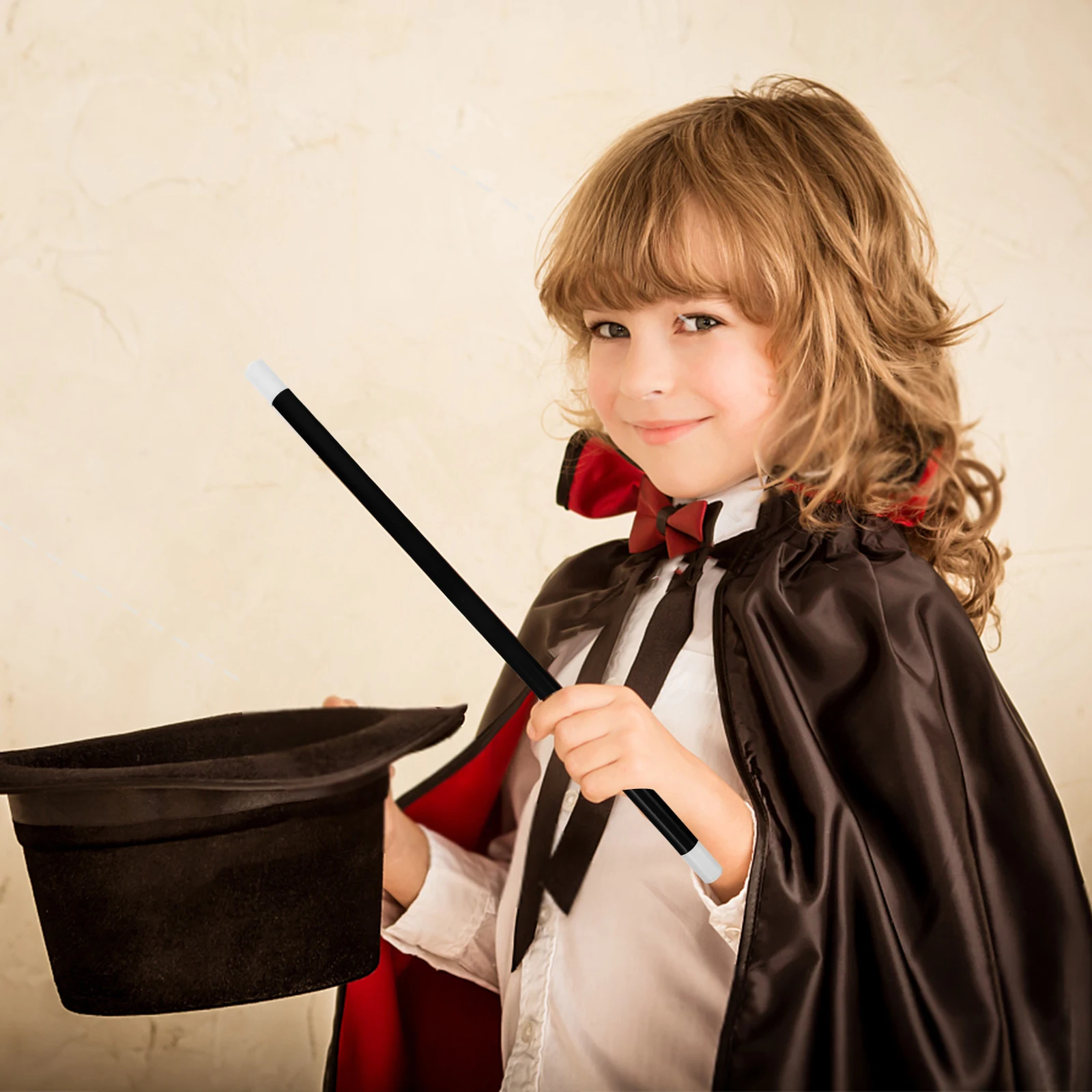 

4Pcs Professional Spell Casting Stick Black White Plastic Rod Stage Performance Prop Magician Tool Party Favor