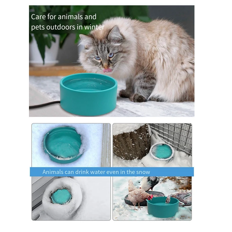 Heated Pet Bowl - 3.2L For Dog Cats, Heated Pets Bowl, Outdoor Water Bowl For  Chicken Duck Squirrel EU Plug Easy To Use