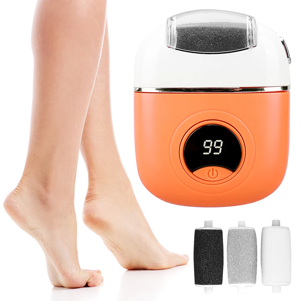 Electric Foot Grinder Foot Callus Remover Digital Display Foot Grinding Machine USB Rechargeable for Dry Dead Cracked Hard Skin