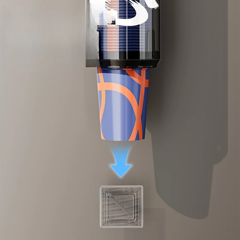 Porte-gobelet jetable distributeur d'eau automatique extracteur mural sans poinçon anti-poussière porte-gobelet en papier distributeur d'eau