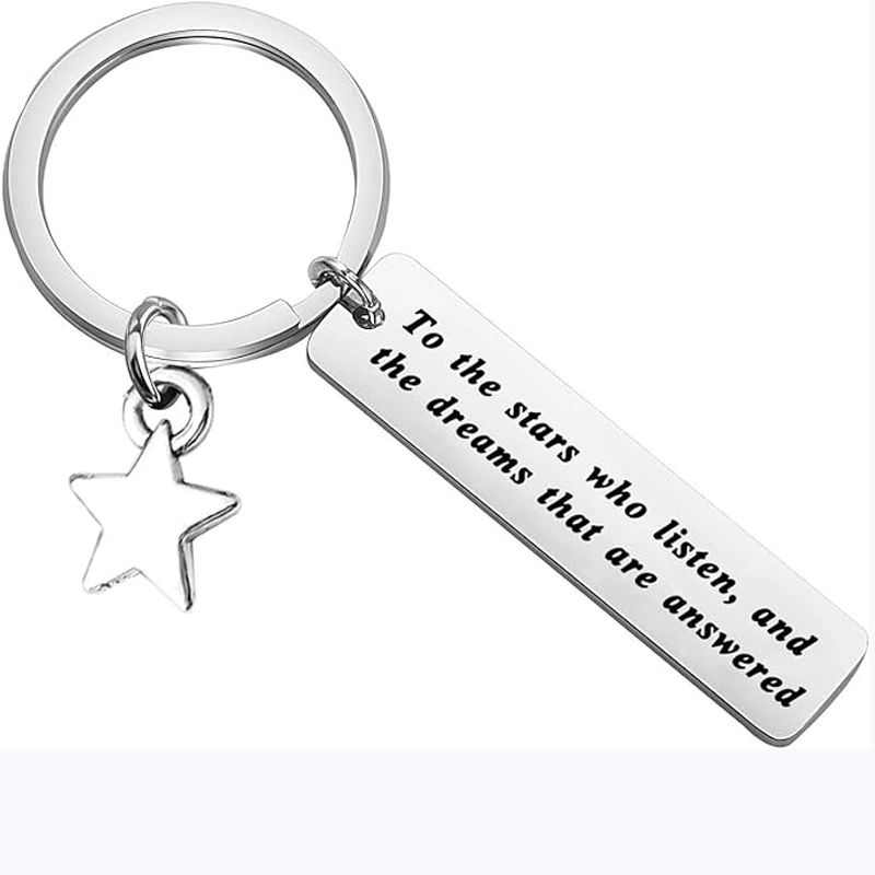 Inspiration Keychain Stars Charms A Court of Thorns and Roses Inspired Fans Gift The Night Court Keychain For Women Men