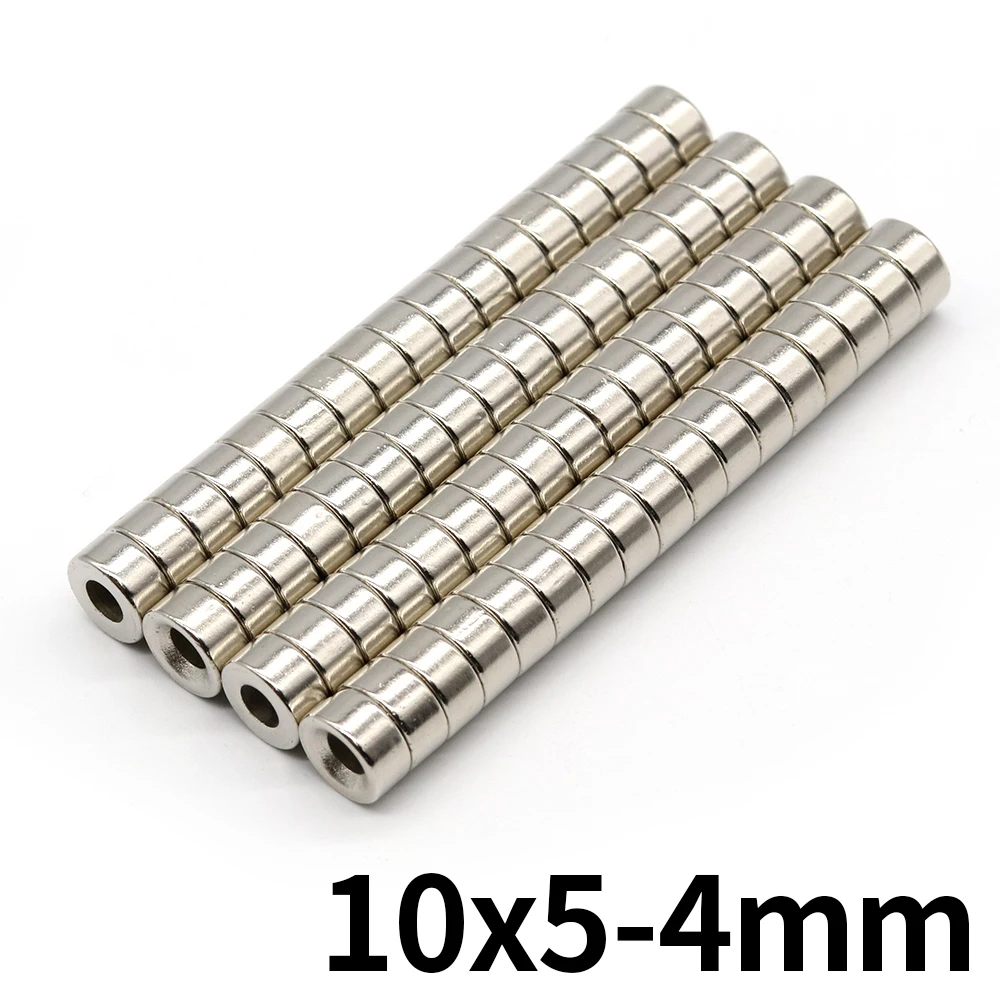 10x5-4mm Super Strong Round Neodymium Magnet with holes N35 Powerful Magnetic NdfeB Permanent Refrigerator Magnet imanes DIY