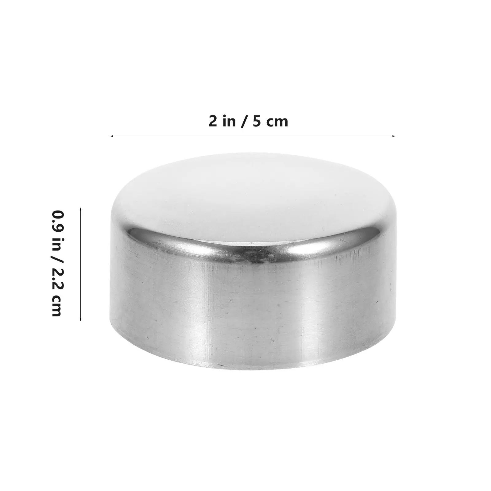 4 Peças de Tampas de Extremidade para Corrimão em Aço Inoxidável para Corrimãos Internos, Acessórios de Cobertura para Corrimão e Tubos de Escada