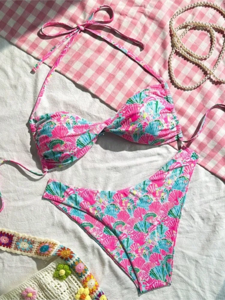XL-4XL Plus Size Bikini Sets Women's Push Up Large Size 3XL 4XL Swimsuit Summer Mujer Tummy Control Swimwear Bikini Sets