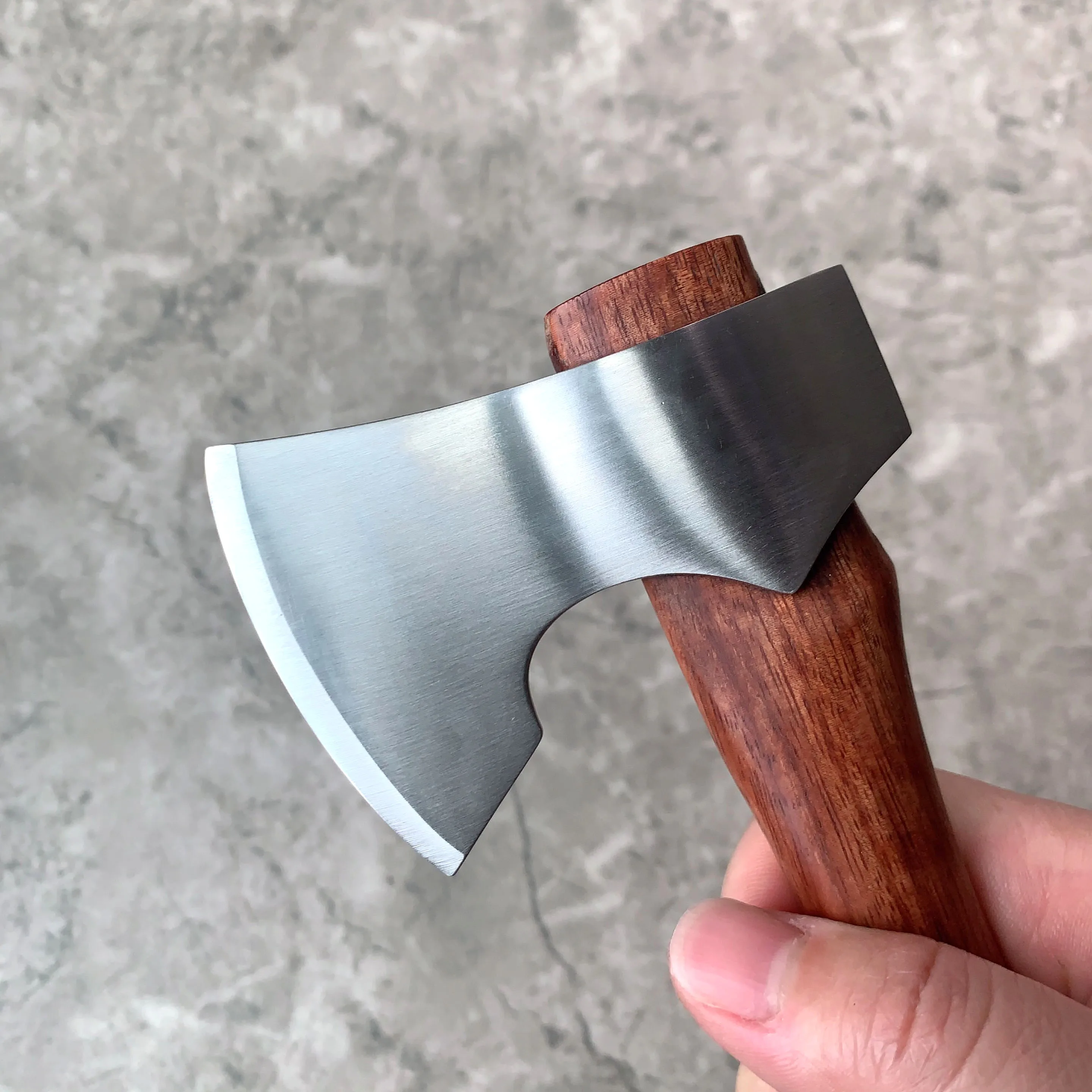 6.2 Inch / 8.3 Inch Felling Axe Stainless Steel Blade Sandalwood Handle Fixed Blade Logging Knife Outdoor Axe Camping Survival