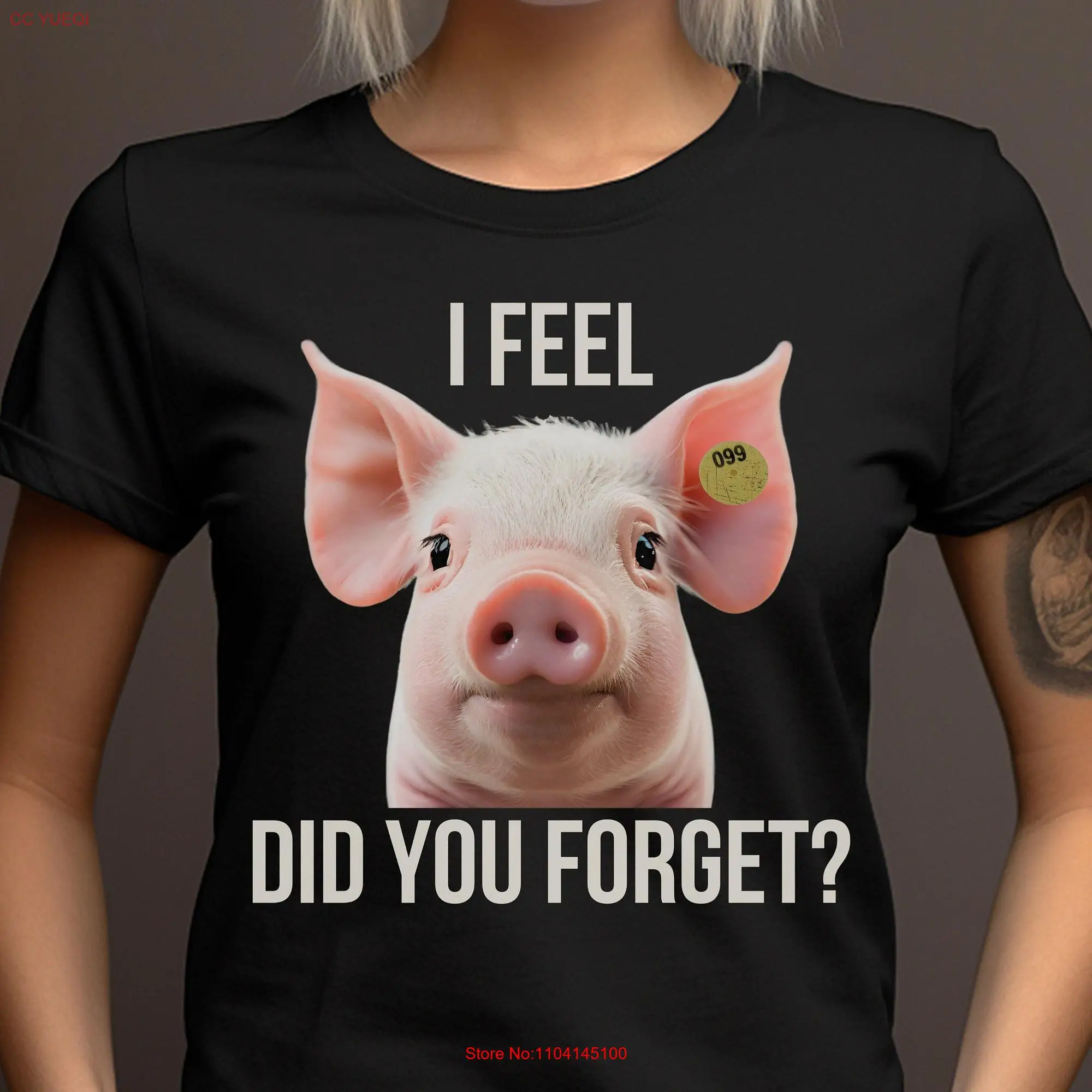 Vegan Activists T Shirt Pig Animal Animals have feeling Sentience For Defenders long or short sleeves