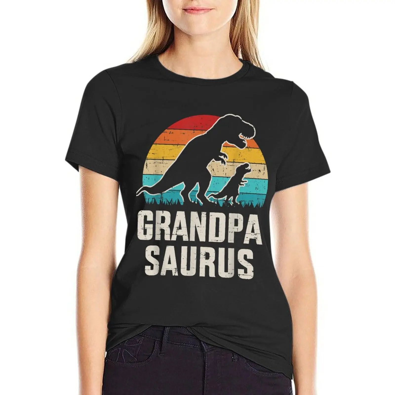 Mens Grandpasaurus vintage dinosaur for grandpa from grandkid T-Shirt animal prinfor shirts graphic tees clothes for Women