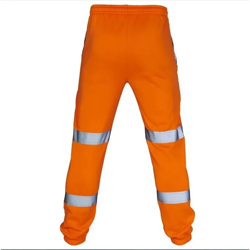 Safety Workwear, Leg Binding, Sanitary Pants, Fluorescent Orange Yellow, Construction Site Sanitation, Transportation Work Pants