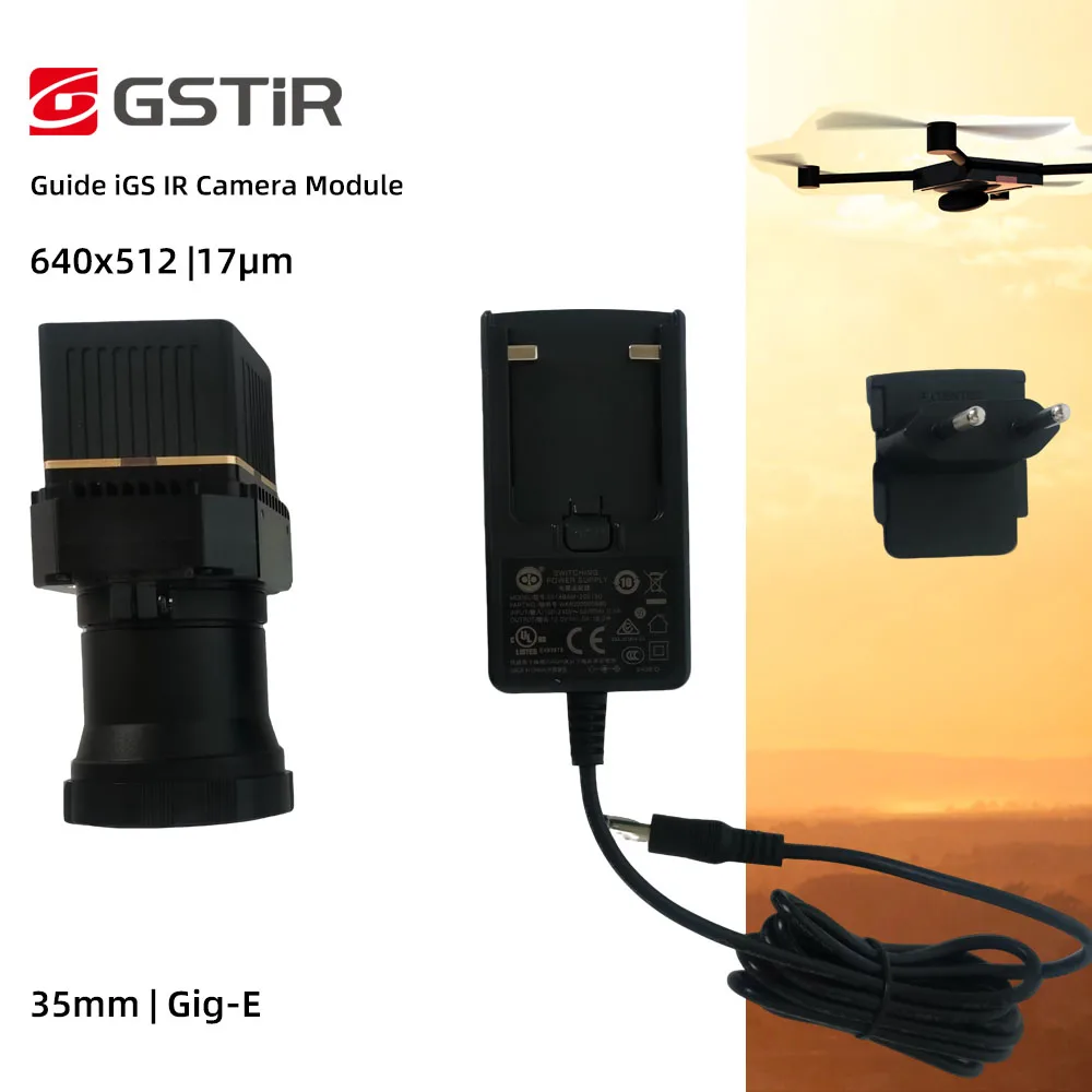 GST High Sensitivity Thermal Camera Uncooled LWIR 640x512 Resolution 12um Pixel Size Night Vision   IP67 Plug and Play