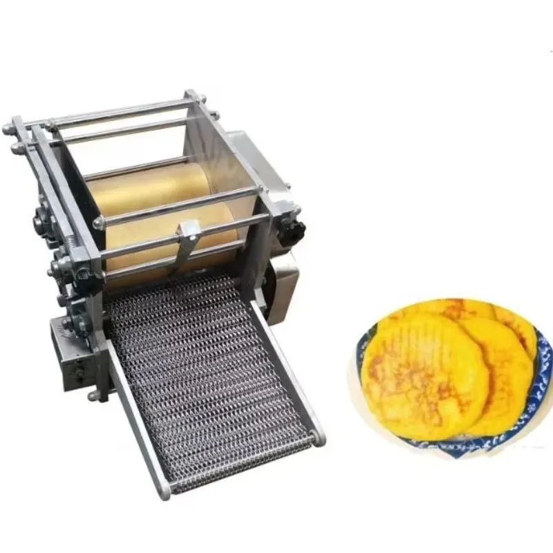 Afbeelding 3: PeiqiSkin Maker met pers voor verschillende vormen van dumplingvellen, tafelmodel, draagbare machine voor het maken van bloemtortilla- en dumplingvellen.