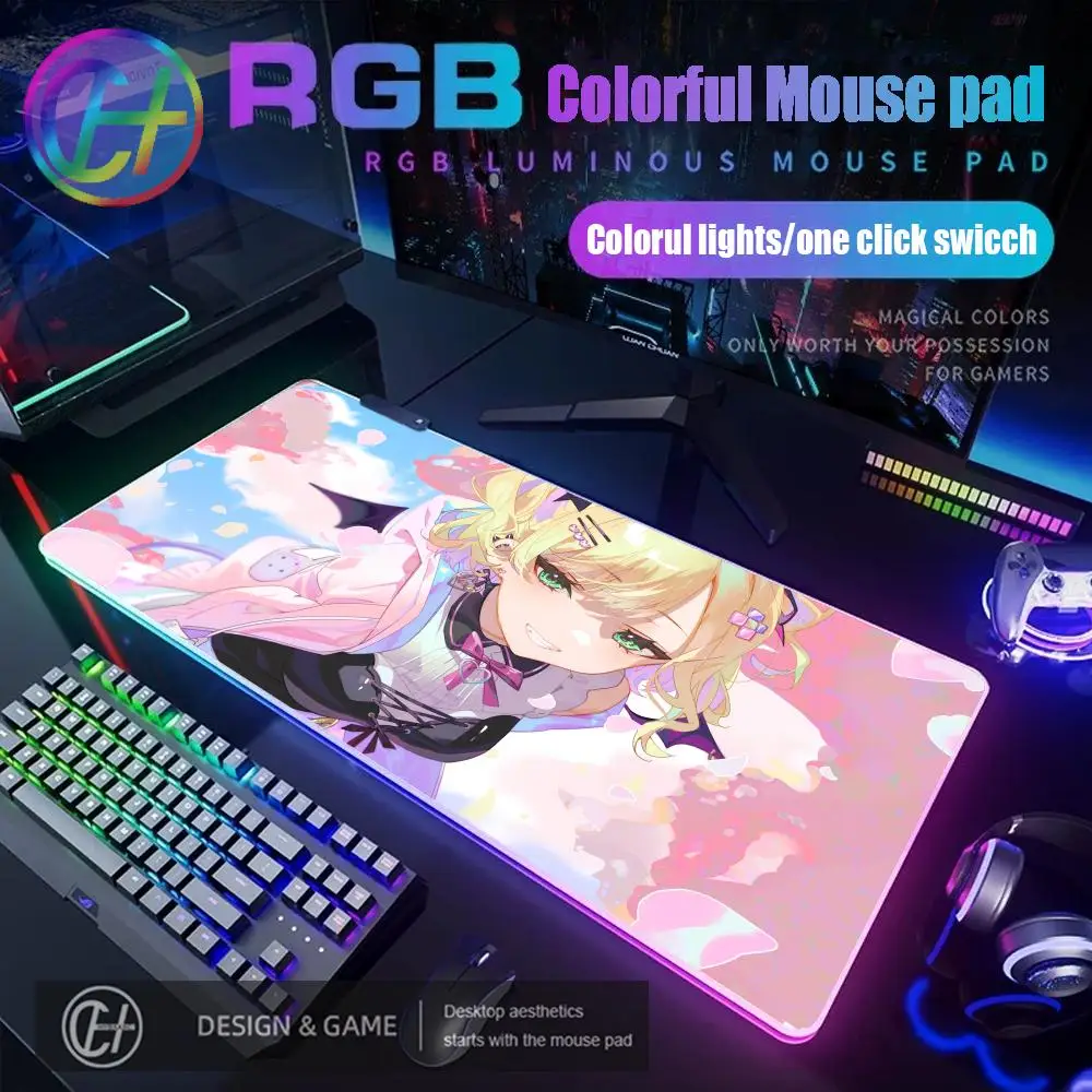 

Игровой коврик для мыши HD HYBXAXC Kurumi Noah RGB, большой коврик для стола с LED-подсветкой XXL 90X40 80X40CM