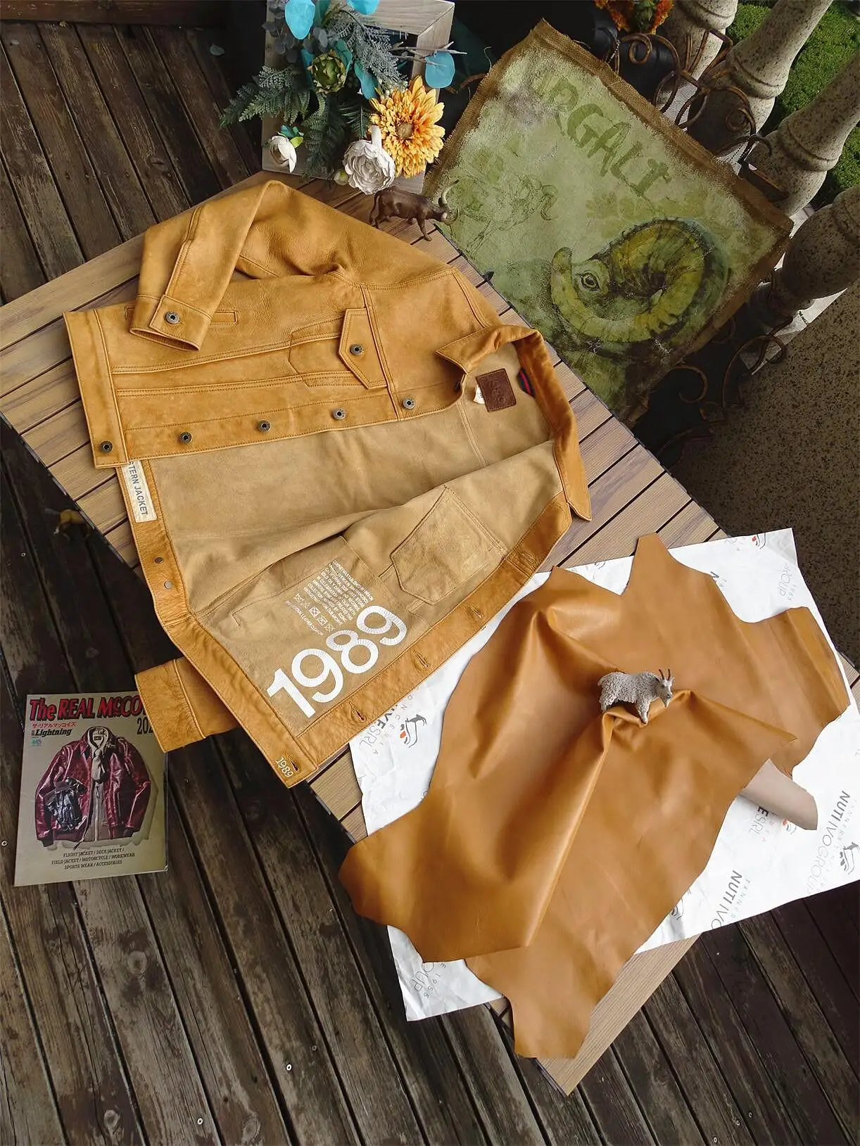 

Мужская ковбойская куртка из натуральной кожи Tailor Brando из состаренной козьей кожи без подкладки в американском винтажном стиле 507, в западном стиле