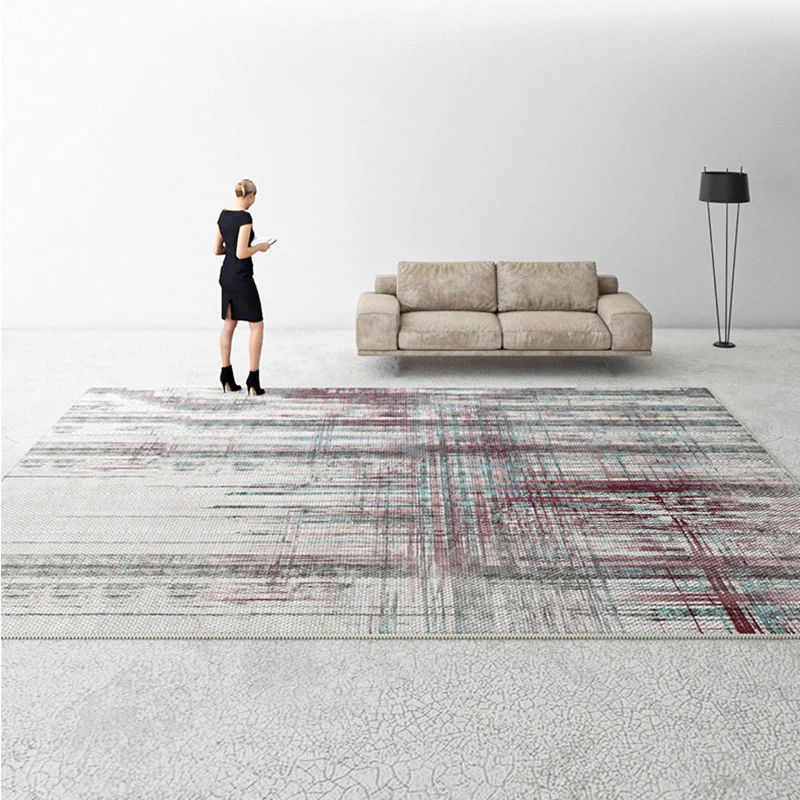 Nordic Abstract Rugs for Bedroom Light Luxury Anti-skid Living Room Carpet Decoration Large Dining Room Carpet Rugs Home Decor