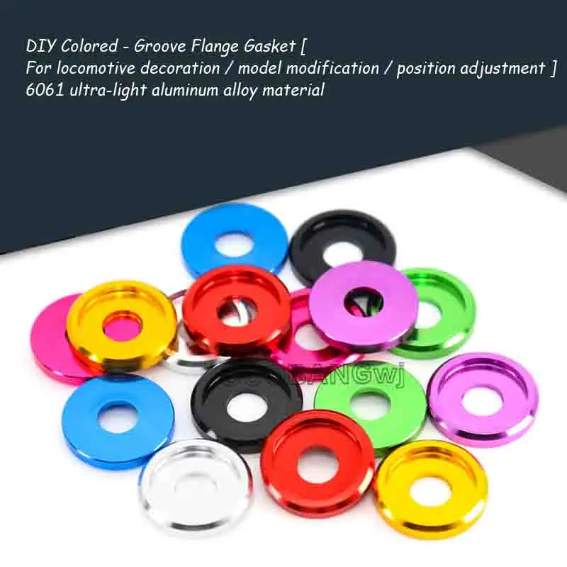 6061 Aluminum Alloy Metal Gasket Grooved Washer for Flange Screw Modification Model Mechanical Washer High Strength Anti-Loose