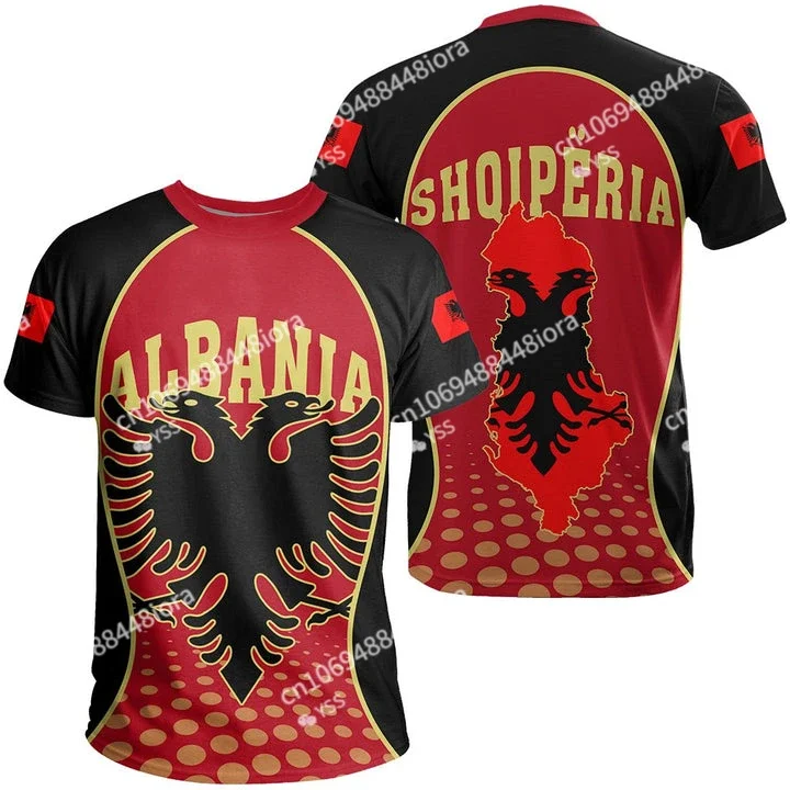 ALBANIA Eagle T Shirt Free Custom Name Number Gyms Albanian Shqiperi Alb Fitness Photo Flag t-shirt Al Print Respirant Text Word