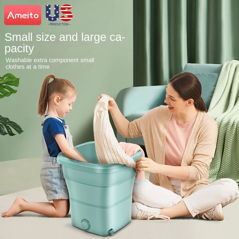 Cubo pequeño plegable portátil para lavadora, ropa interior semiautomática, bragas, calcetines, ropa de bebé, 2022