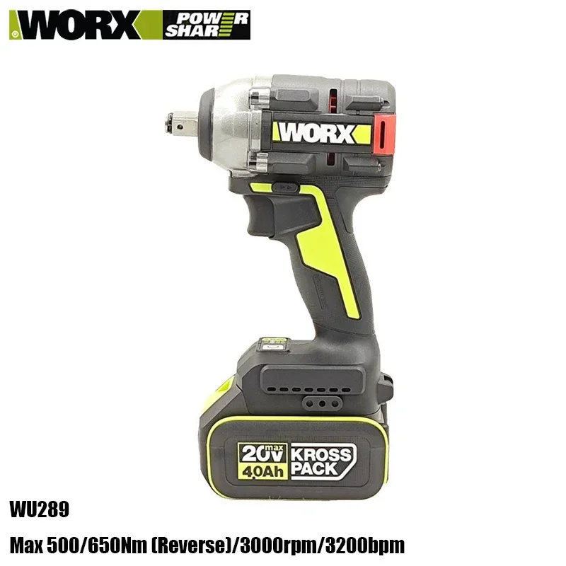 Шуруповерт ударный Worx WU289, 20 в, 3000 Нм, об/мин, 3200ipm