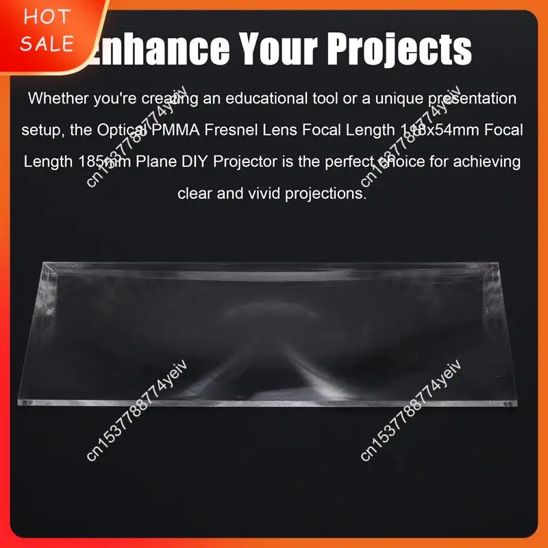 Lentille optique PMMA Fresnel, longueur focale 118x54Mm, longueur focale 185Mm, avion, projecteur DIY A62X