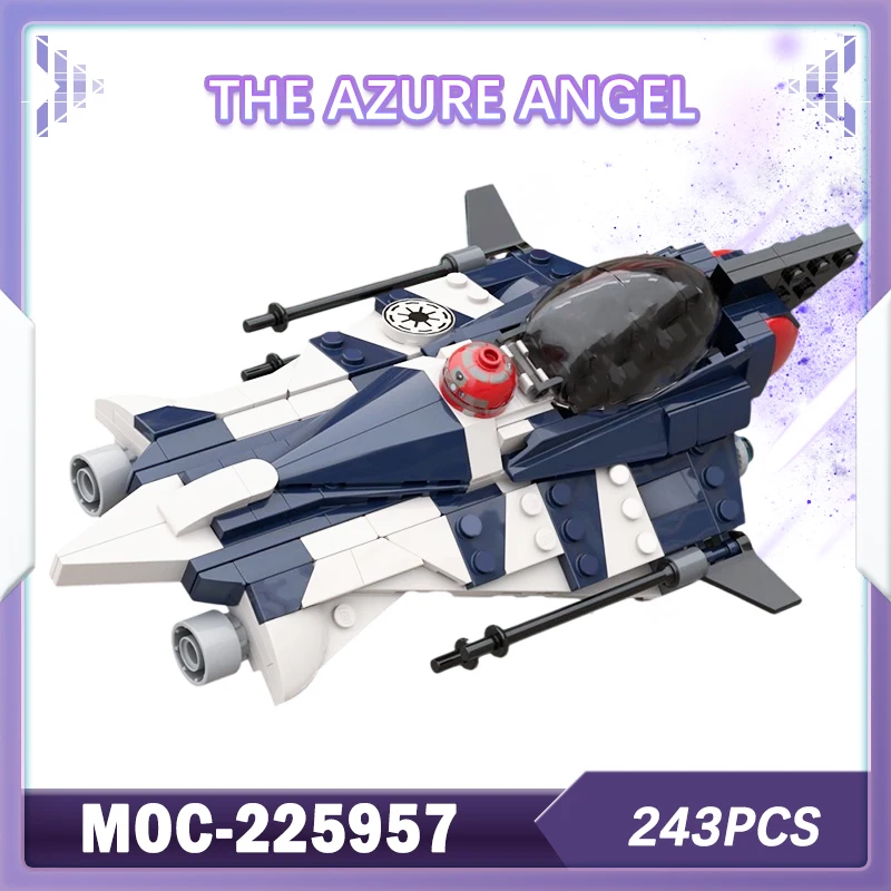 

243 шт. MOC-225957 космическая война, лазурный ангел, строительный блок, модель, технический набор кирпичей для взрослых, креативные подарки