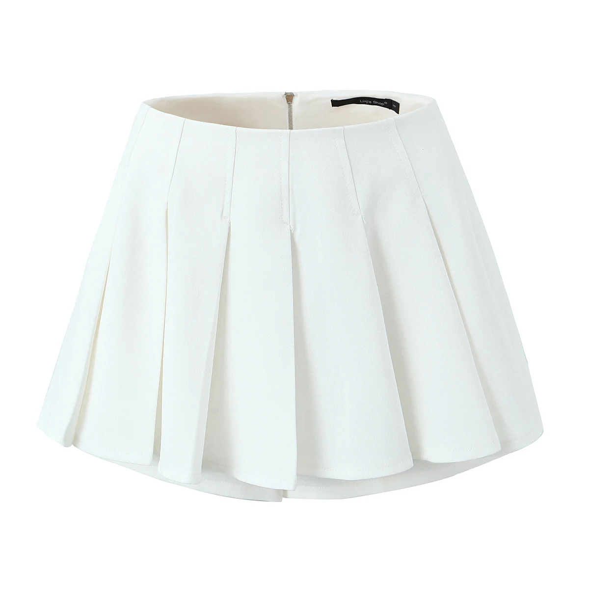 

Black mini skirts for women 2023 Summer cute skirts tennis skirt kawaii korean style short skirt with shorts white back zip up