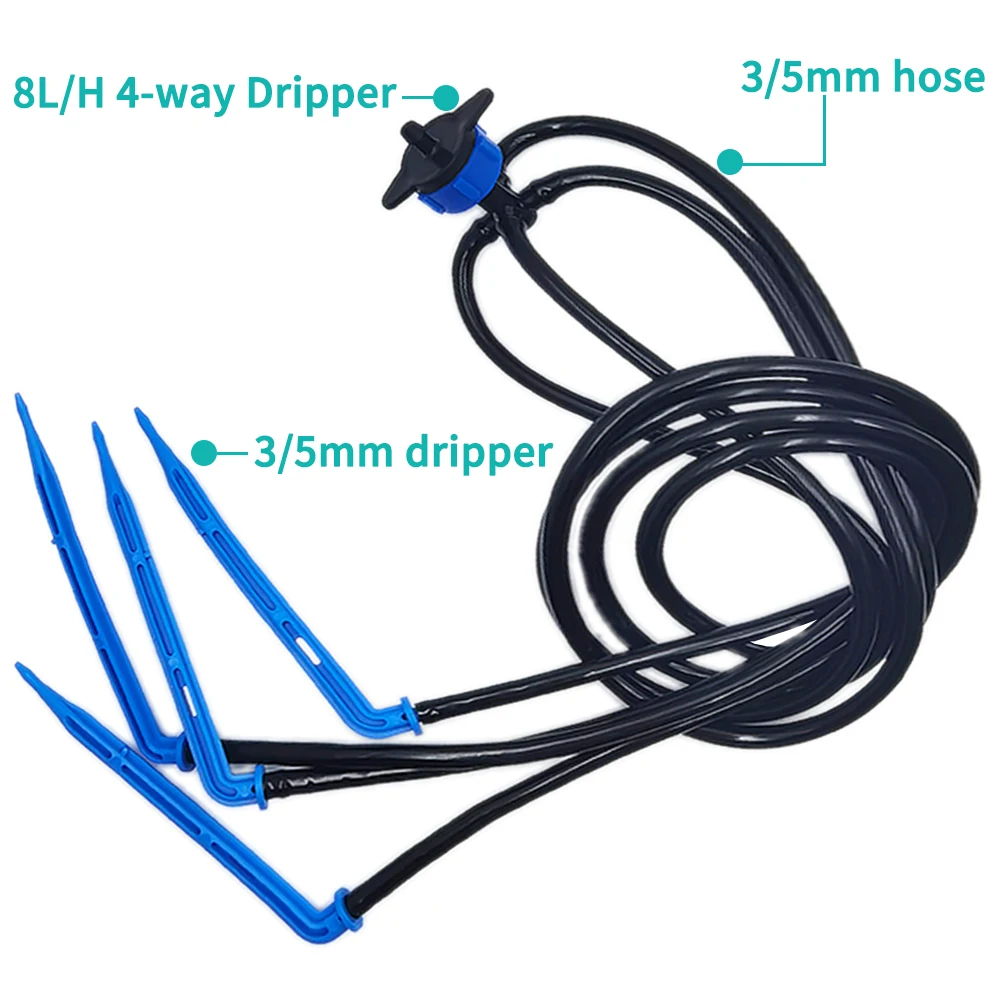 40M/20M 4-Way 8L kroplownik do nawadniania nadajnik irygacyjny Dripper system zraszania doniczkowe uprawy stoczni szklarnie zestaw 10/20