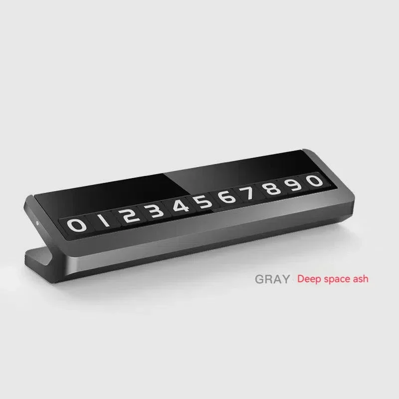 Car Temporary Parking Card Universal Rotate Phone Number Plate Aluminum Stickers Park Stop in Car-styling Auto Accessories