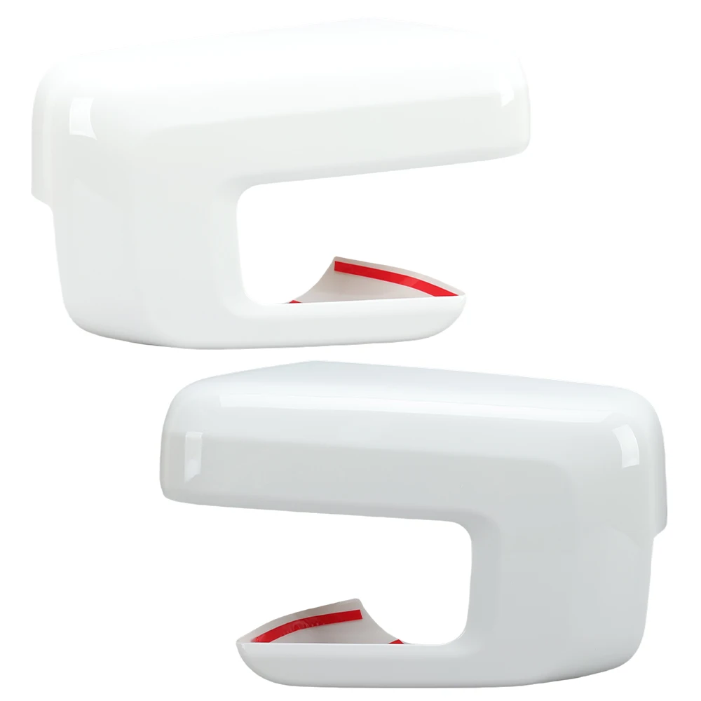 

2 Pc Rearview Door Mirror Cover Caps For Ford F150 2021-2025 Wing Mirror Casing White With Turn Signal Hole Car Accessories