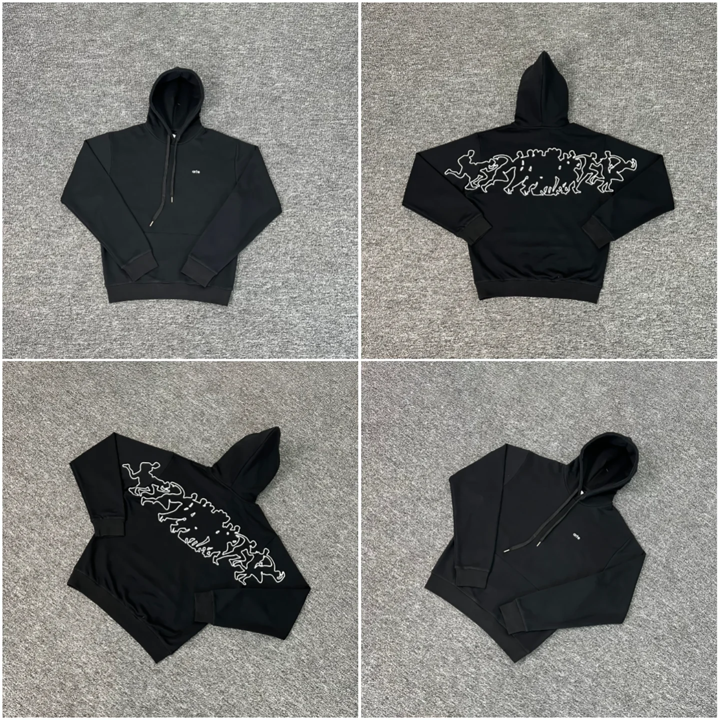 

Loose Fit Hoodie Sweatirt Creative Pattern Running Cartoon Print ex Faionable Loopba Material Breathable Elastic Yo...