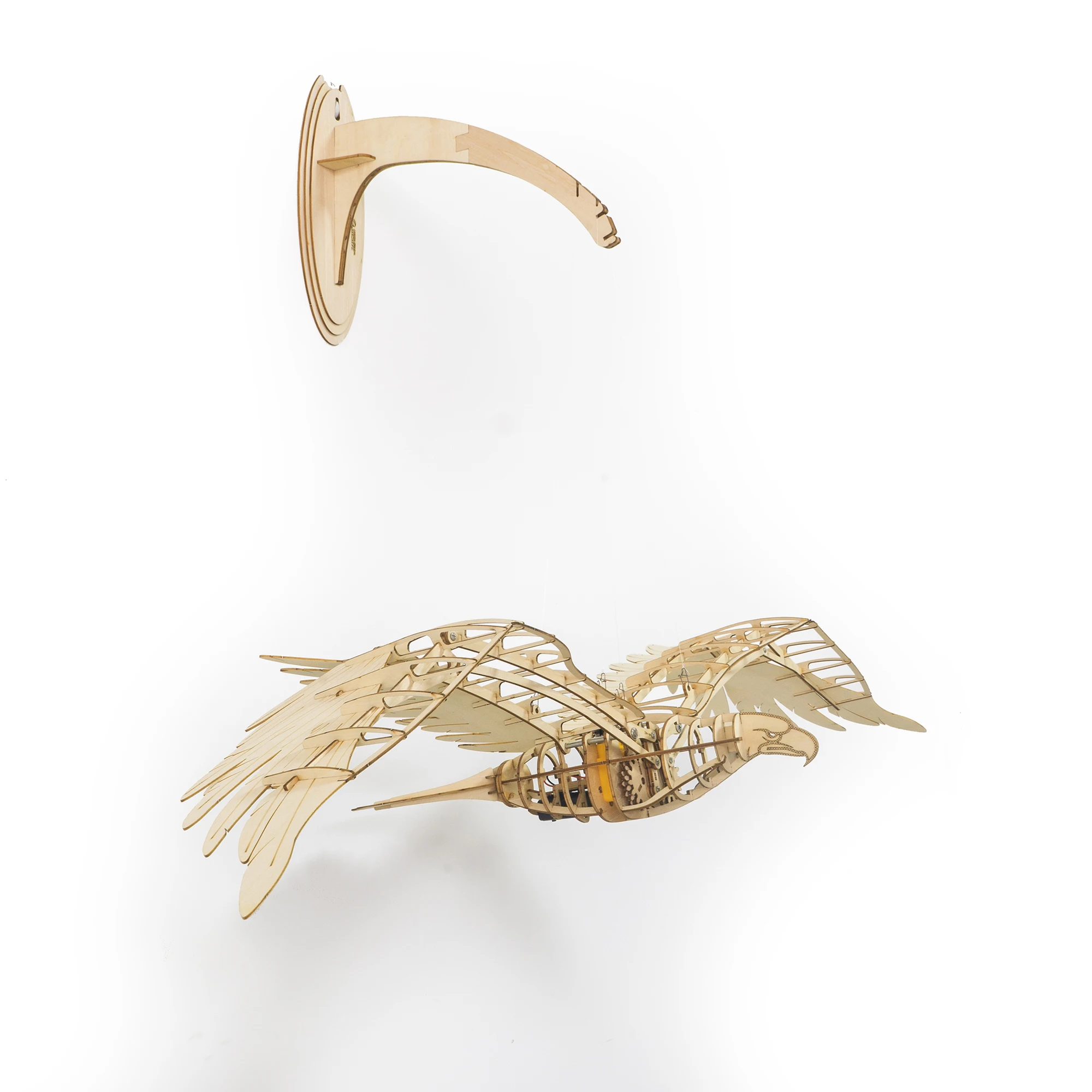 

AEORC Механический Орел DIY 3D Деревянная головоломка Лазерная резка Самосборка Механическая модель из бальзаида Украшение рабочего стола (VA10)