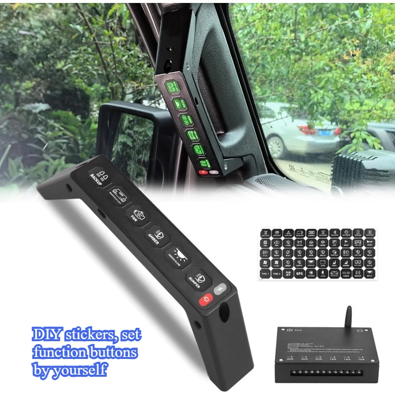 انتزاع مقبض لوحة التبديل ل جيب رانجلر JL 2018-2024 متعددة الوظائف اللاسلكية المقبض التبديل ل جيب المصارع 2020-2023