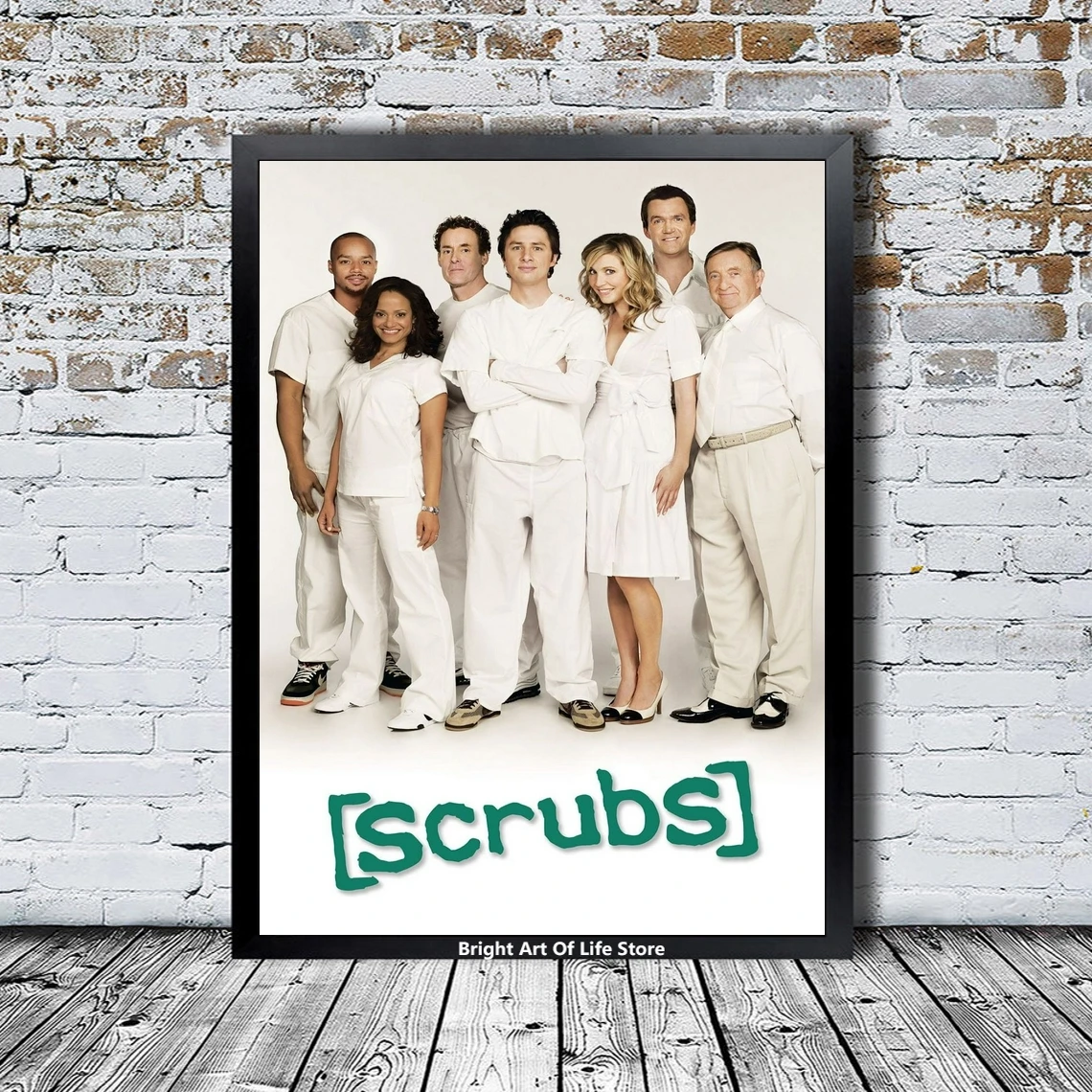 Scrubs Poster Star Actor TV Series Canvas Poster Photo Print Wall Painting Home Decor (Unframed)