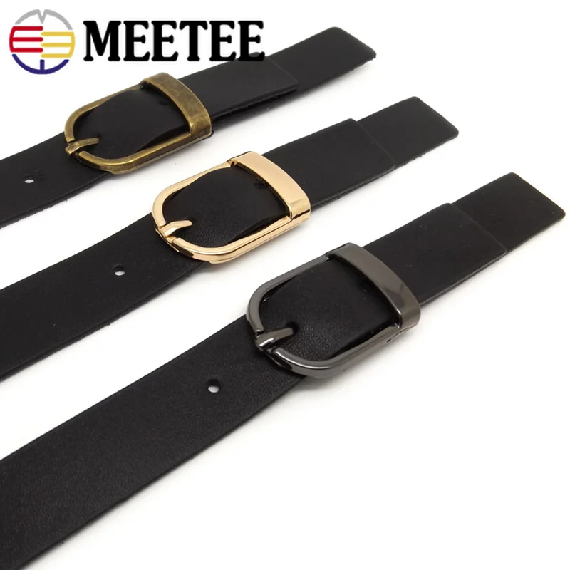Meetee 5/10Pcs 13/16/20/25mm Metal Pin Belt Buckles Adjuster Bags Strap Slider Shoes Buckle DIY Leather Hardware Accessories