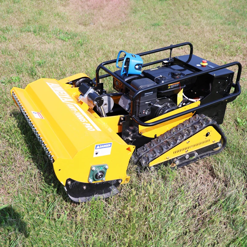 Customized Advanced Smart Robotic Flail Lawn Mower With Remote Control and Rubber Tracks CE EPA Certified for Grass Cutting