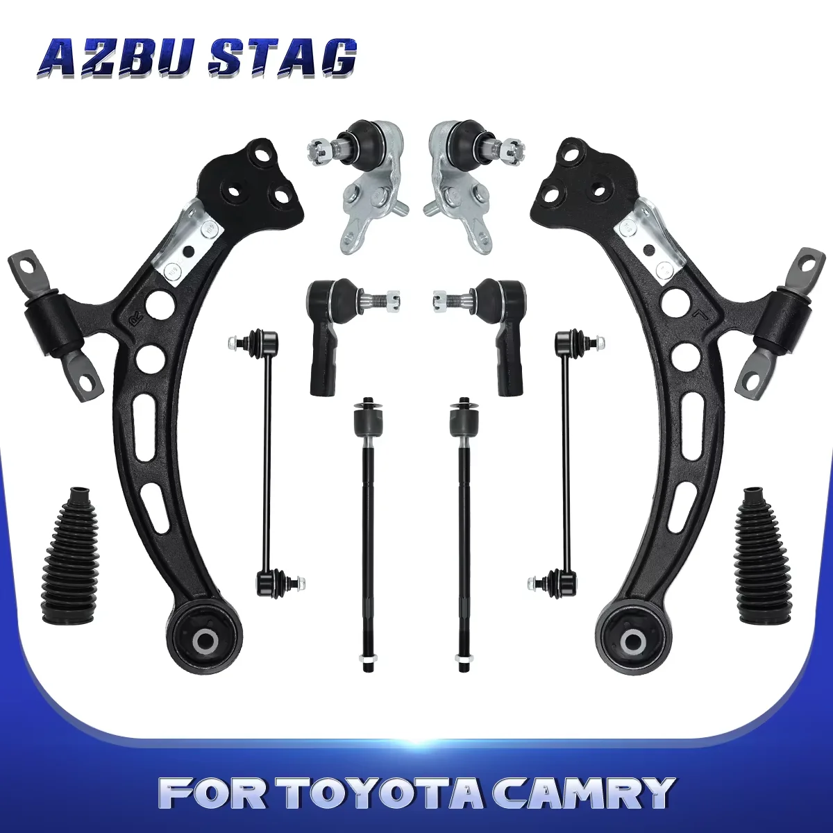 

AzbuStag Front Lower Control Arm Suspension Tie Rod Boot 12Pcs Kits for TOYOTA CAMRY AVALON LEXUS ES300 1997-2001 4881006030