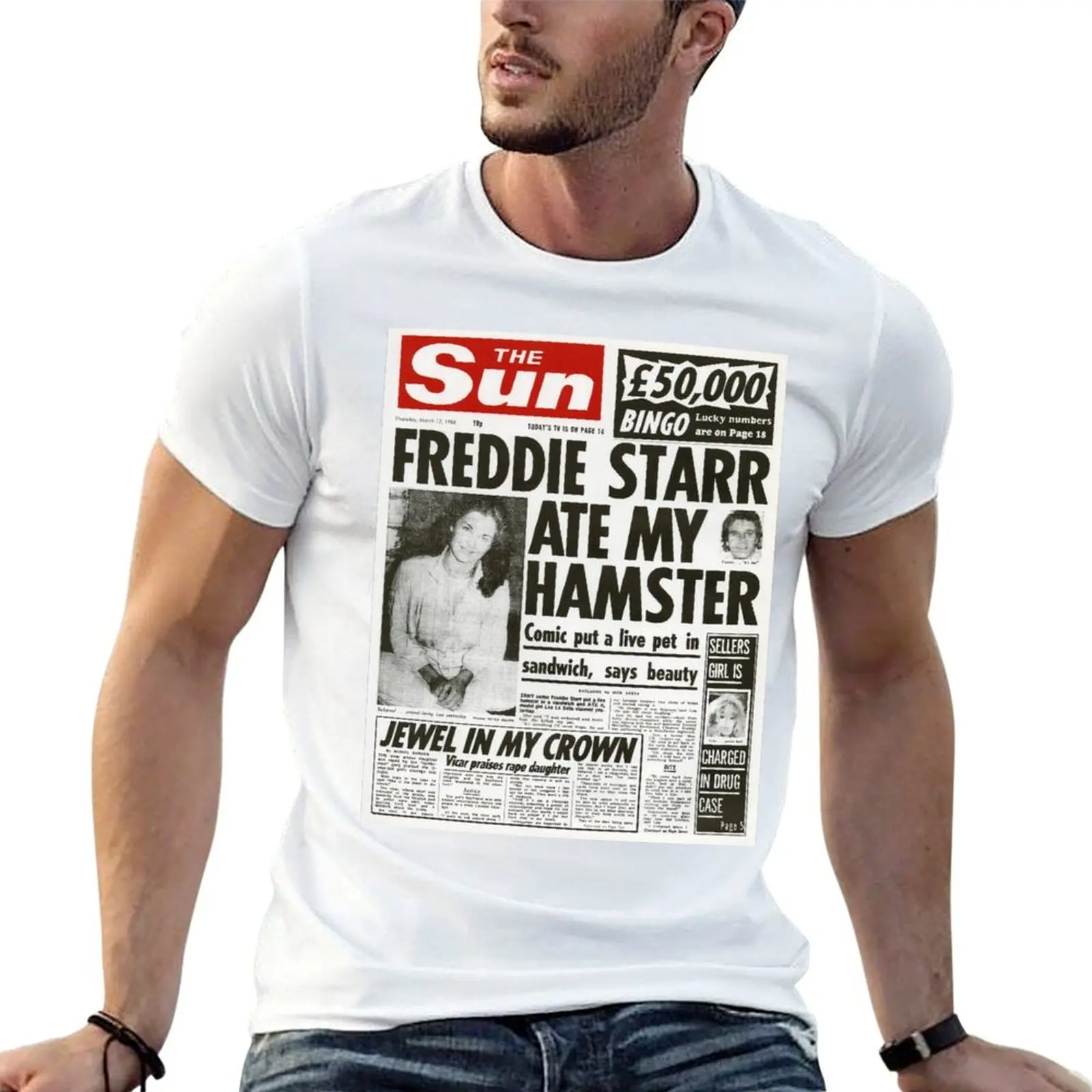 Freddie Starr Ate My Hamster T-Shirt luxury t-shirt new edition big and tall t shirts for men