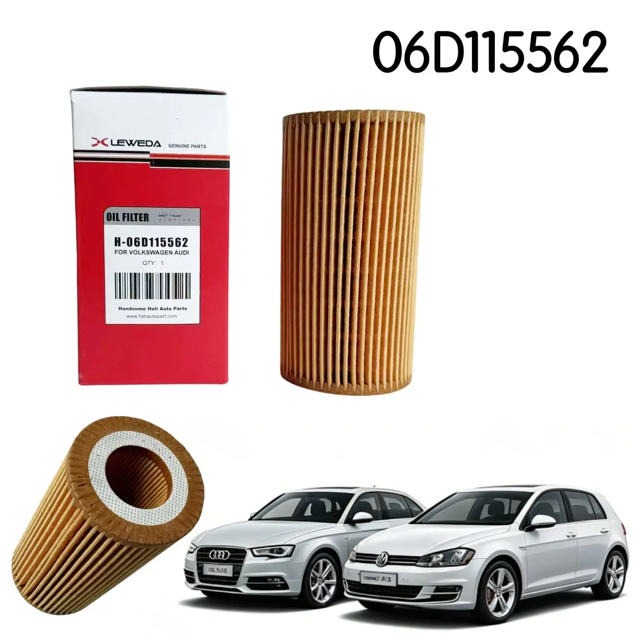 Ersatz-OEM 06D115562 Ölfilter für VW Golf GTI MK5 Golf R MK6 Passat B6 EA113 2.0T FSI Motor Ölfilter Autoteile
