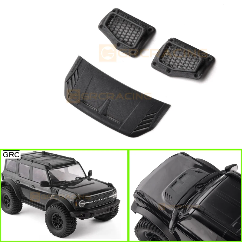 

GRC TRX4M Plastic Side Intake Grille Hood Panel Accessories for 1/18 RC Crawler Car Traxxas TRX4-M Bronco Upgrade Parts