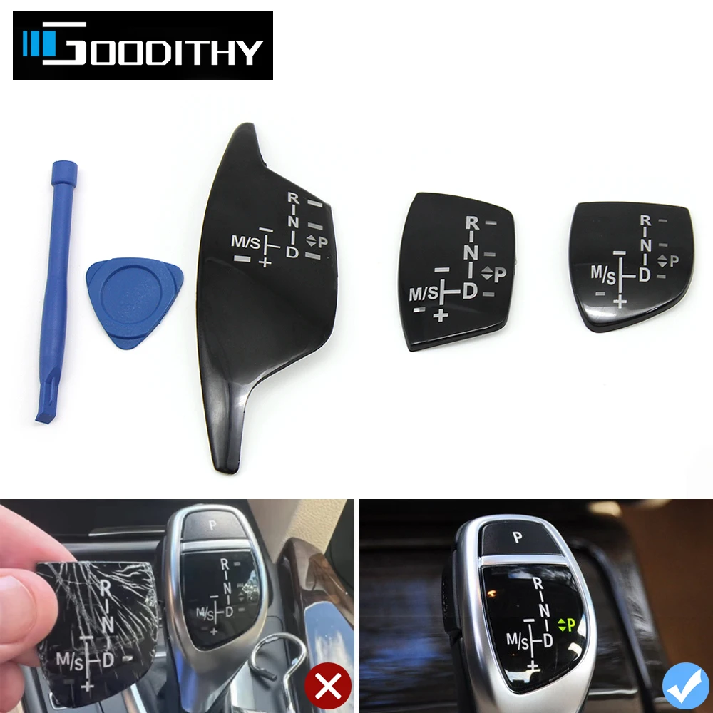 Car Gear Shift Knob Panel Trim Cover For BMW 1 2 3 4 5 6 7 X3 X4 X5 X6 F07 F10 F11 F15 F16 F25 F26 F30 F34 G01 G02 G11 G12 G30
