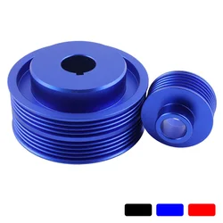 Racing Car Billet Aluminum Crankshaft Crank Pulley Fits For Subaru Impreza WRX 7 8 9 2.0L Blue Red Black