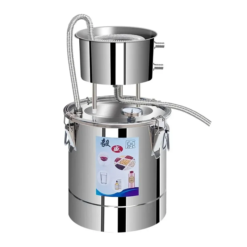 10L/22L Stainless Steel Alcohol Distiller Kit Home Spirits Wine Maker for Water & Essential Oil Brewing