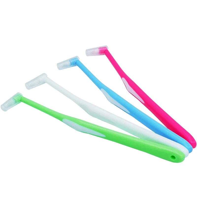 1pc Orthodontic Soft Head Interdental Brush Single-Beam Teeth Cleaning Toothbrush Small Head Implant Adult Oral Care Tool