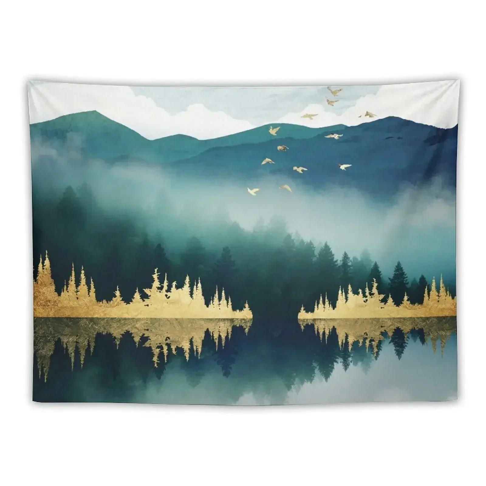 Mist Reflection Tapestry Wall Decor Wall Art Tapestry