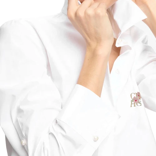 Imagen 2 del producto CHCH 2025 blusa Lisa elegante para mujer Primavera Verano Casual camisa bordada de manga larga Tops de moda para mujer de oficina